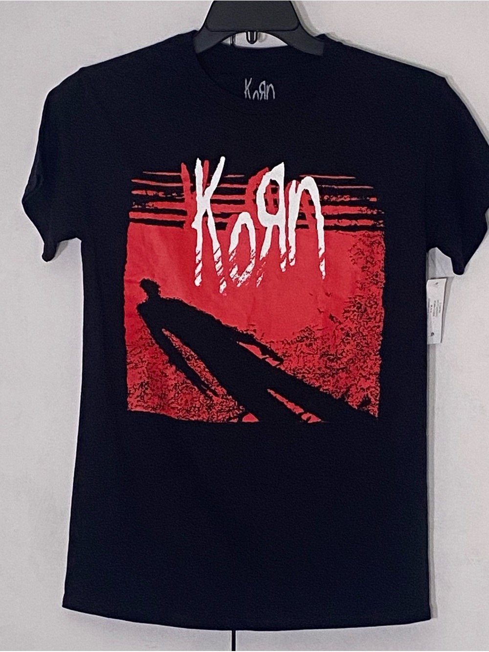 Korn Graphic Band Tee - Black with Red & White Print NWT